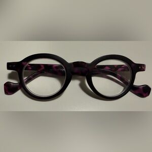 Winkology Round Tortoiseshell Reading Glasses- Purple/Black 2.25